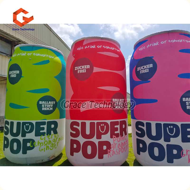 Custom Inflatable Beverage Drinks Can Replicas Blow-up Advertising Inflatable Bottle Cans