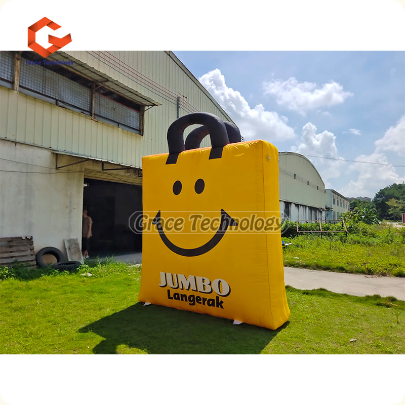 Custom Inflatable Shopping Bag Replicas Giant Inflatable Bag Balloon for Advertising