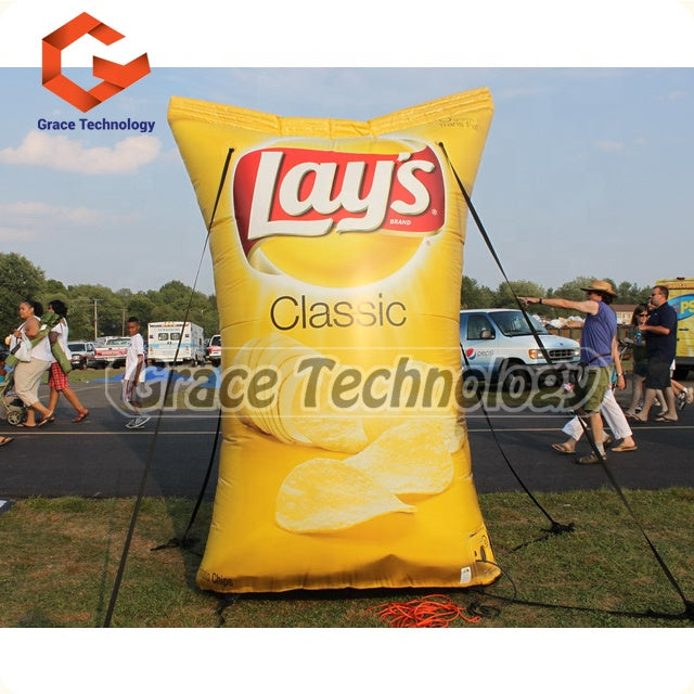 Inflatable Snack Package Bag Replicas Inflatable Potato Chips Food Bag Models for Advertising