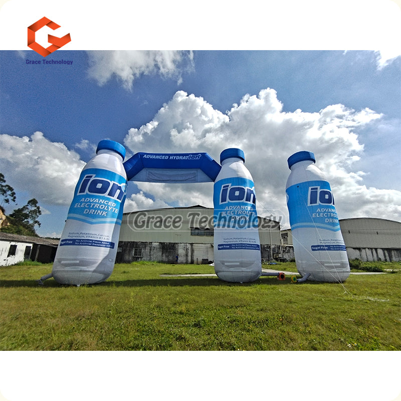 Giant Inflatable Bottle Replica Arch Outdoor Inflatable Start Finish Line Racing Arch