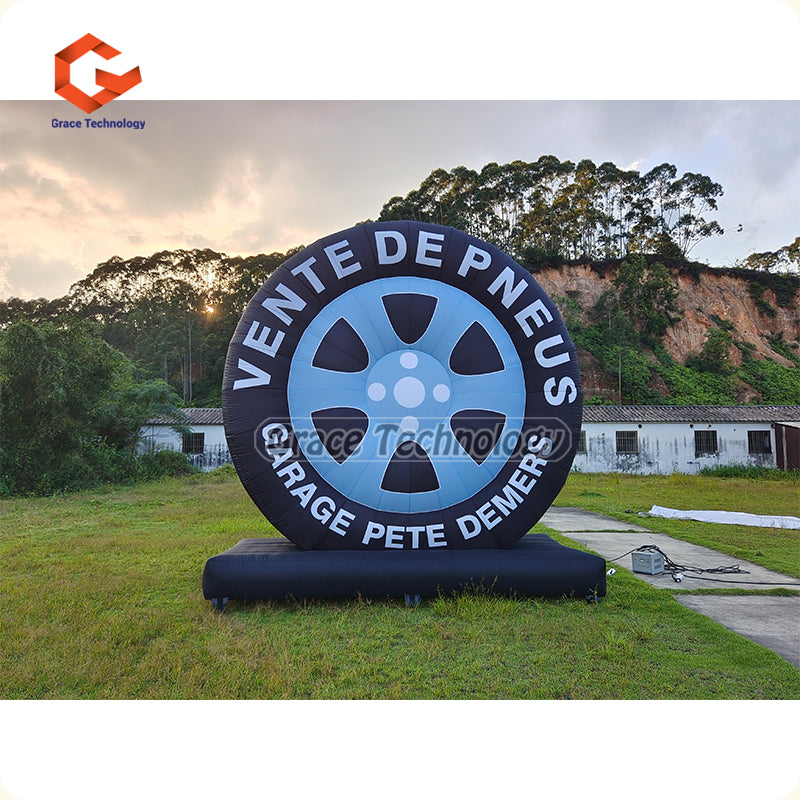 Giant Inflatable Tire Replicas Advertising Inflatable Tire Balloon for Car Shop Exhibition