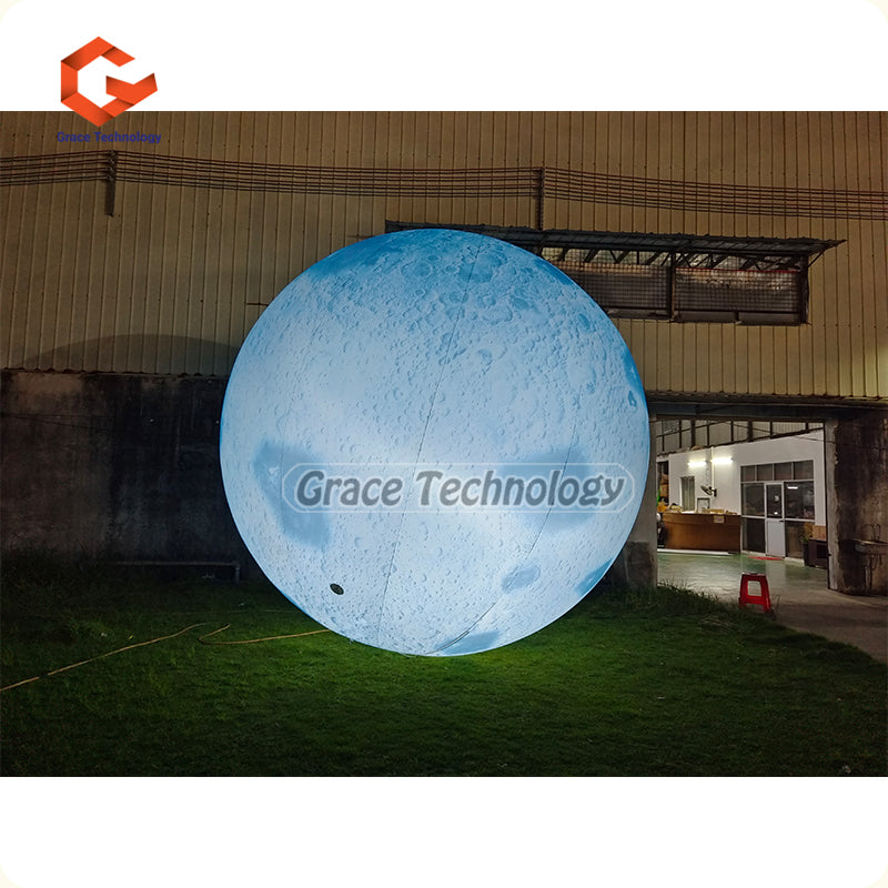 20ft Giant Inflatable Moon Balloon LED Lighting Inflatable Planet Moon Balloon