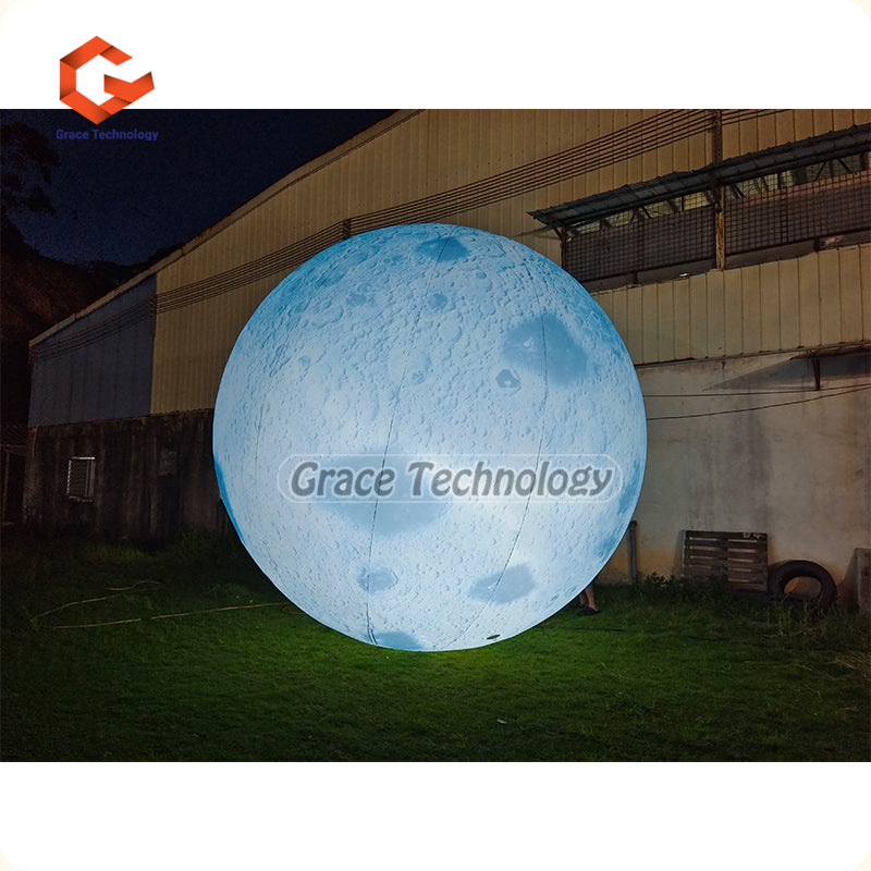 20ft Giant Inflatable Moon Balloon LED Lighting Inflatable Planet Moon Balloon