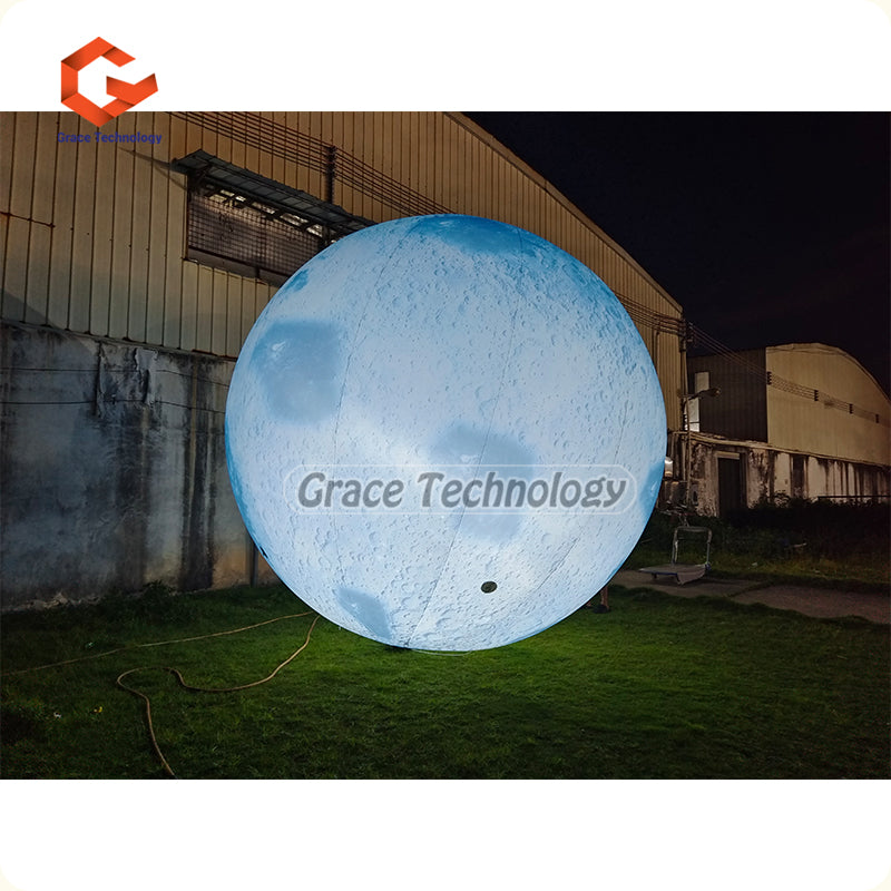 20ft Giant Inflatable Moon Balloon LED Lighting Inflatable Planet Moon Balloon