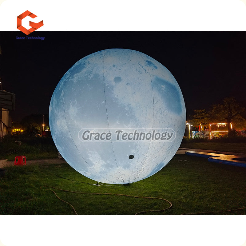 20ft Giant Inflatable Moon Balloon LED Lighting Inflatable Planet Moon Balloon