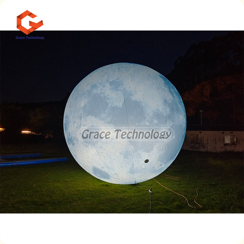 20ft Giant Inflatable Moon Balloon LED Lighting Inflatable Planet Moon Balloon