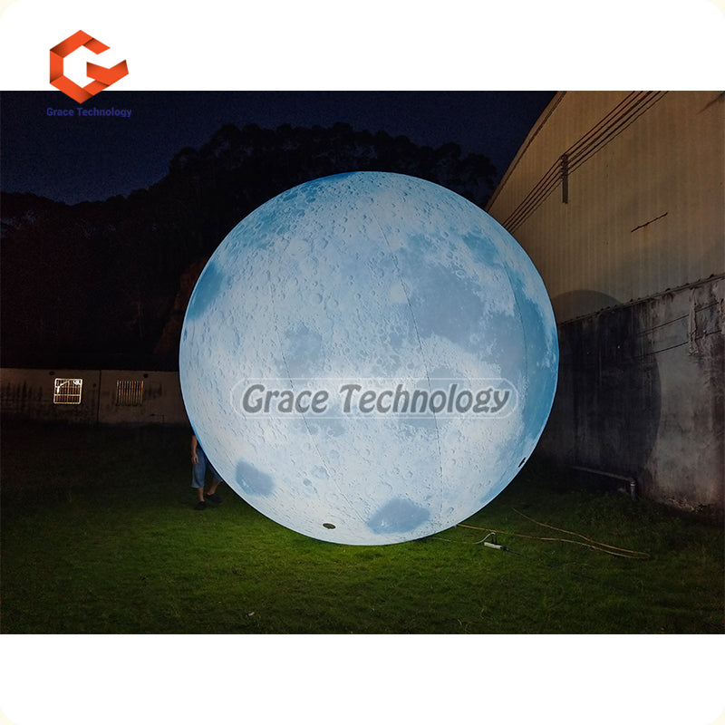 20ft Giant Inflatable Moon Balloon LED Lighting Inflatable Planet Moon Balloon