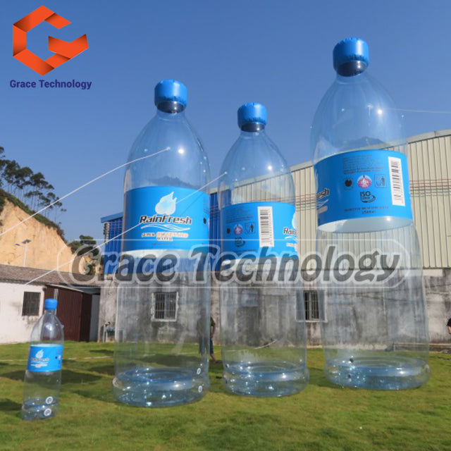 Clear PVC Inflatable Drink Bottle Bear Wine Bottle Replicas for Decorations