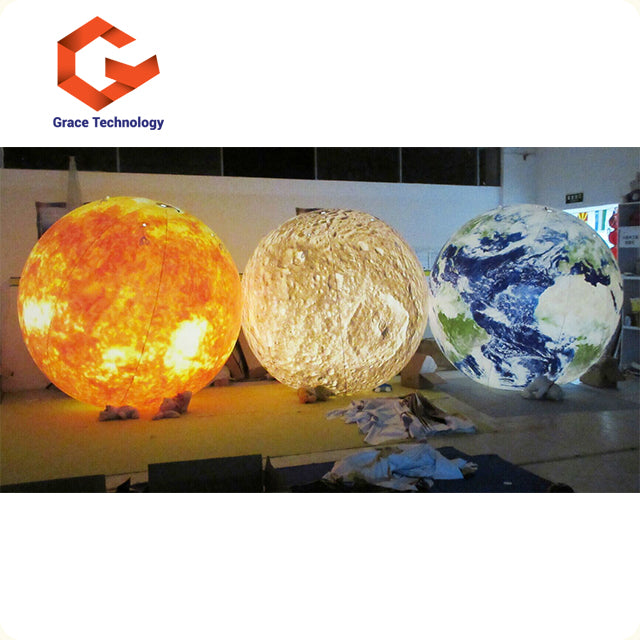 Giant Inflatable Planet Balloons for Party Decoration - Earth, Moon, Jupiter, Saturn, Uranus, Neptune, Mercury, Venus