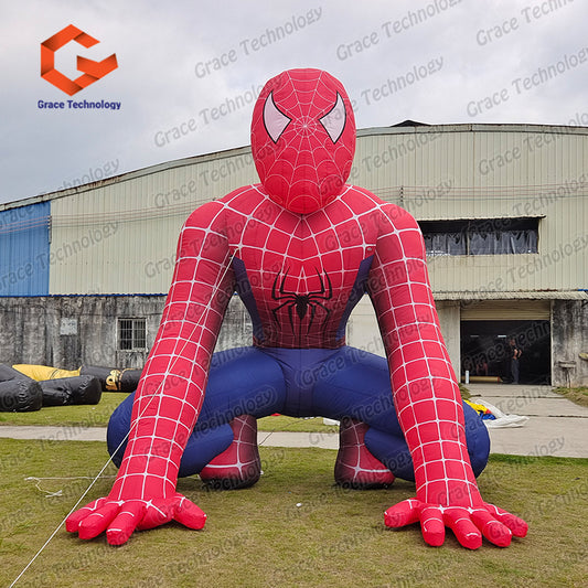 Giant Inflatable Spiderman Model Giant Inflatable Super Heroes Cartoon Character for Theme Party Decoration