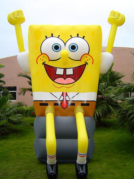 Giant Advertising Spongebob Inflatable Cartoon Christmas Mascot Decorate Inflatable Cartoon Character