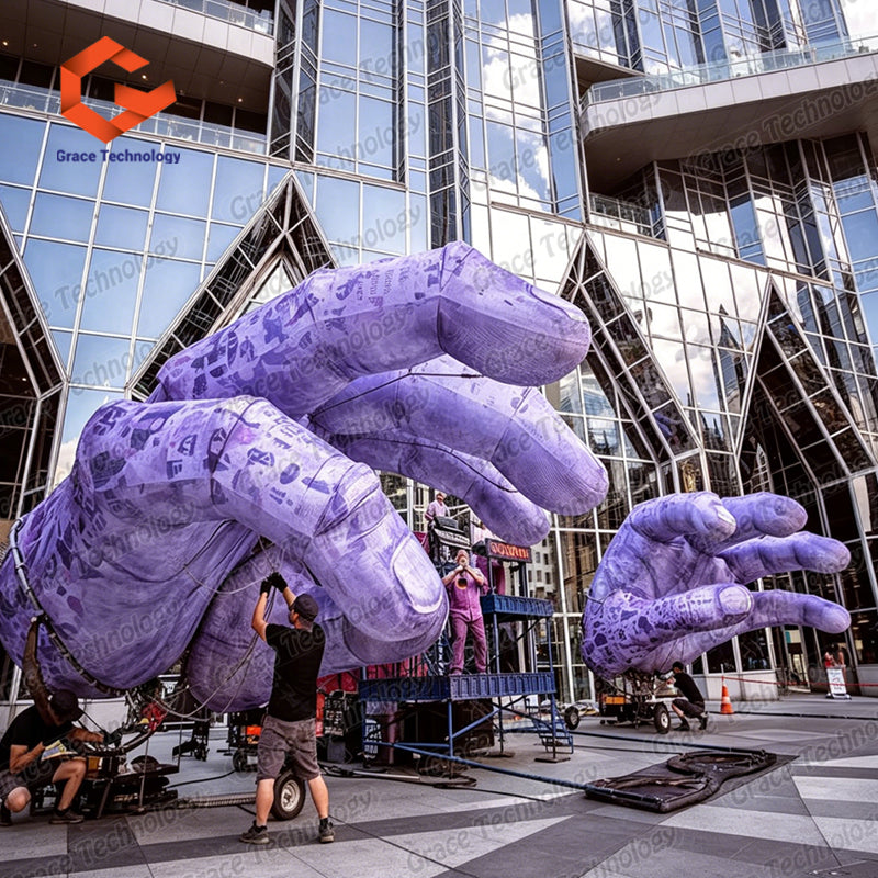 Custom Giant Inflatable Finger Hand Model Giant Inflatable Hands Sculpture for Halloween Decoration Music Festival Props