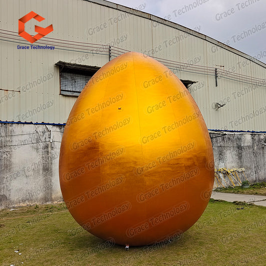 Custom Inflatable Golden Eggs Giant Inflatable Gold Egg Lucky Egg Inflatables for Easter Festival