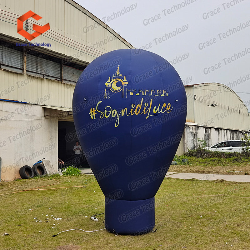 Outdoor Giant Advertising Inflatable Ground White Balloon Printed Orange logo Letters for Retail Shop Advertising Promotion
