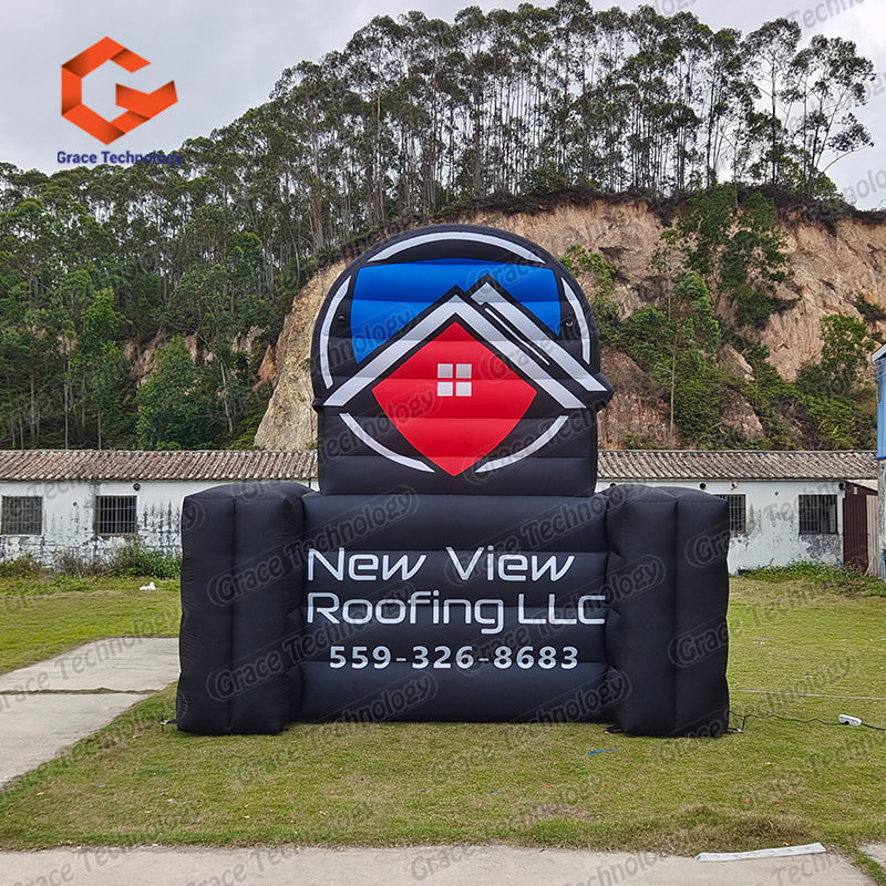 Factory Direct Produce Inflatable Logo Shape Billboard Giant Inflatable Signage Balloon