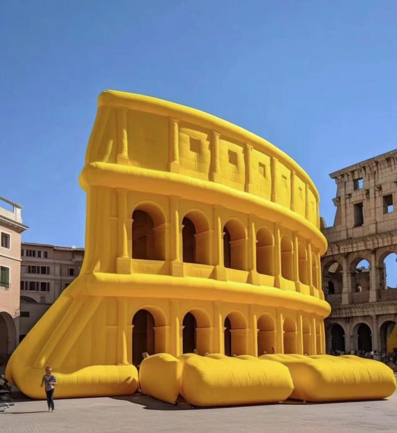 The Roman Colosseum Warrior Inflatable Art Event