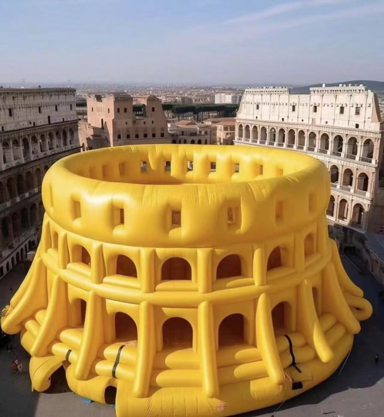 The Roman Colosseum Warrior Inflatable Art Event