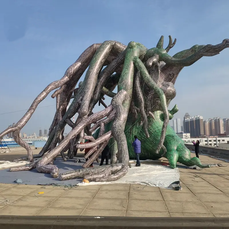 Inflatable Tree Stage Props Bring This Country Music Show To Life