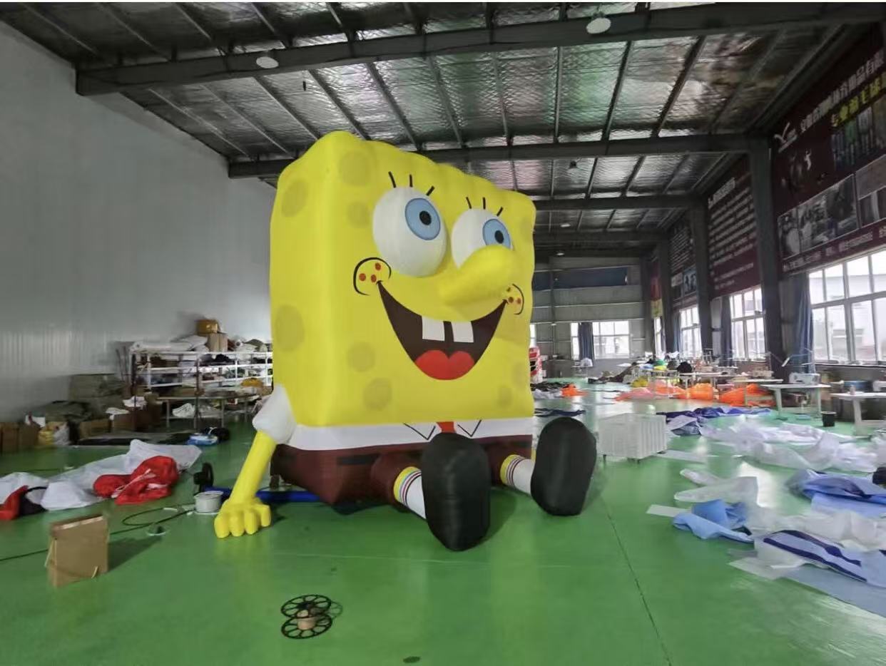 Giant Advertising Spongebob Inflatable Cartoon Christmas Mascot Decorate Inflatable Cartoon Character
