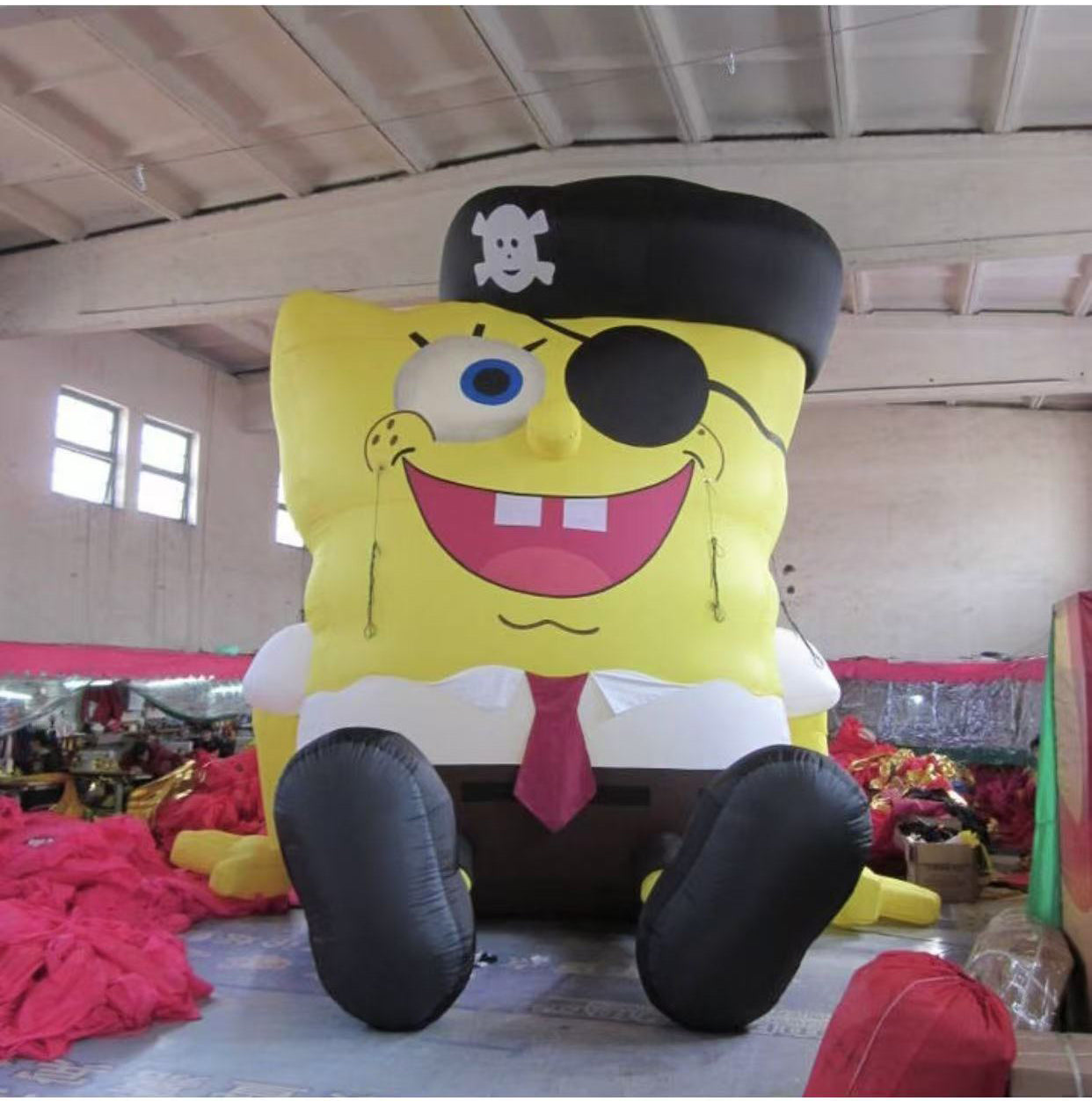 Giant Advertising Spongebob Inflatable Cartoon Christmas Mascot Decorate Inflatable Cartoon Character