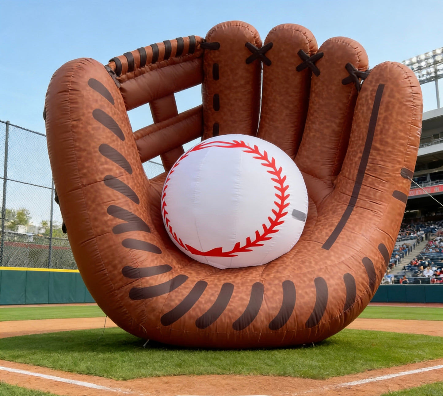 Realistic Inflatable Baseball Gloves, Giant Inflatable Baseball and Glove Prop