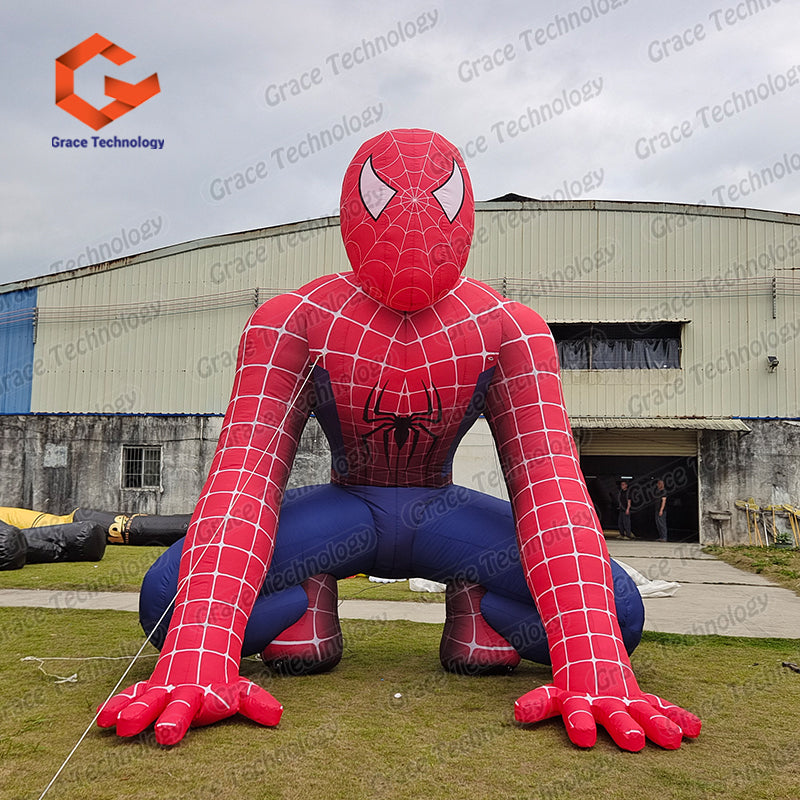 Giant Inflatable Spiderman Model Giant Inflatable Super Heroes Cartoon Character for Theme Party Decoration