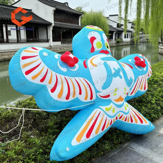 Large Inflatable Cartoon Kite Custom Logo Inflatable Kite Air Model for Outdoor Festival Display