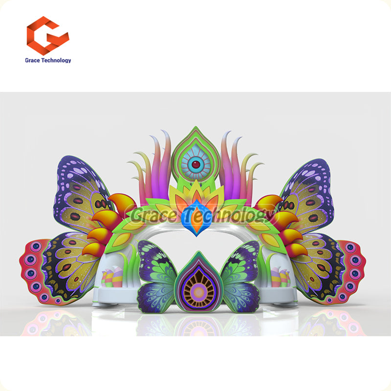 Hot Sale 16m Event Inflatable Concert Stage Dj butterfly Cover Booth Tent