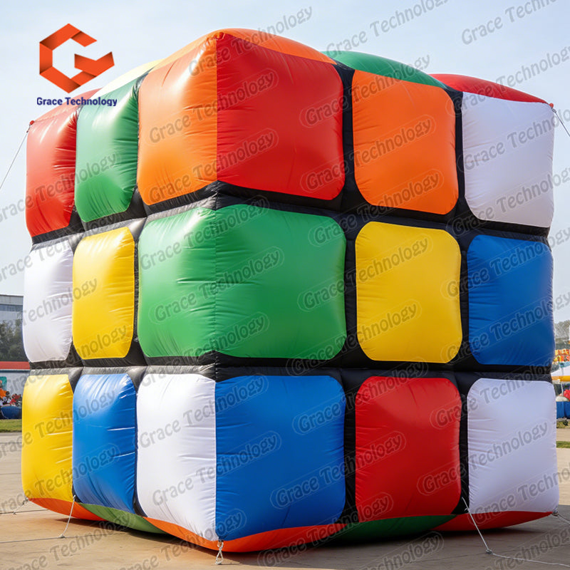 Hot Sale Giant Inflatable Rubik's Cube Custom Inflatable Magic Cube for Advertising