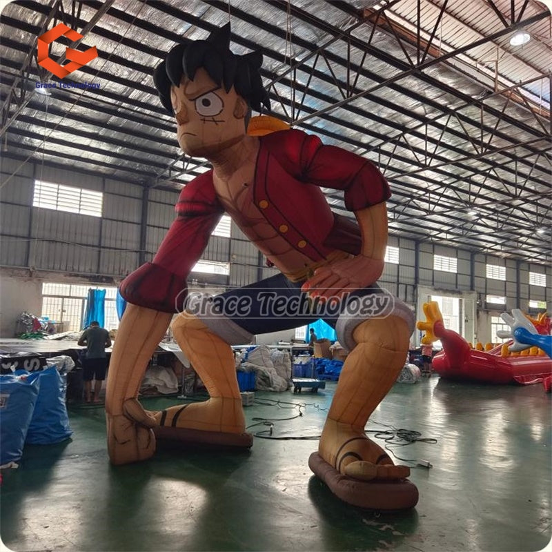 Airblow Japanese Action Anime Character Inflatable Luffy Cartoon Sun God Monkey D Luffy Mascot