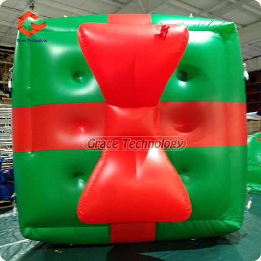 Inflatable Gift Box for Christmas Decorative Inflatable Cube Christmas Gift Inflatable Christmas Decoration