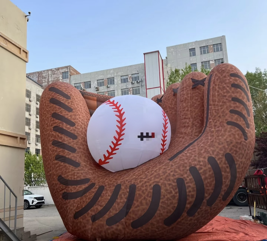 Giant Inflatable Baseball Glove Ornament Sculpture,square Mall Playground Inflatable Baseball Hand Balloon