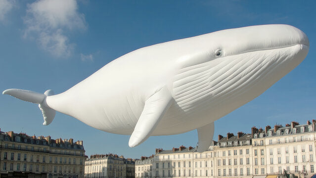 Mall Advertising Inflatable Lighting Whale Marine Model for Seaside Party Decoration