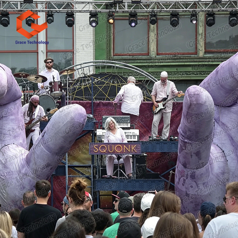 Custom Giant Inflatable Finger Hand Model Giant Inflatable Hands Sculpture for Halloween Decoration Music Festival Props
