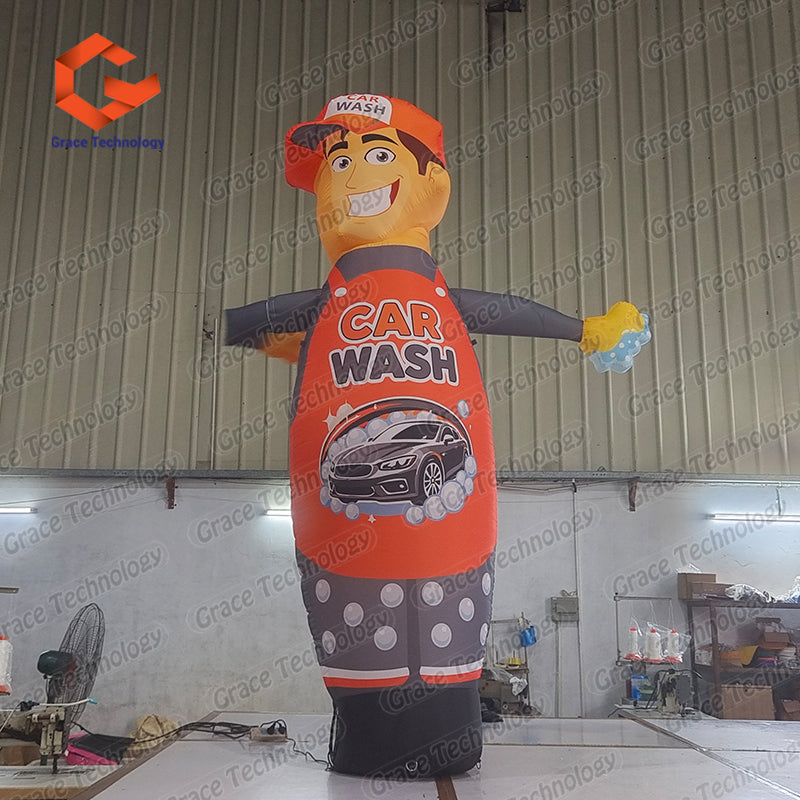 Hot Selling Inflatable Air Dancer Inflatable Custom Holding Hamburger Restaurant OEM Factory Price Air Dancer Inflatable Wave Man