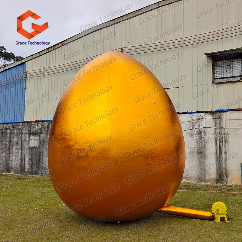 Custom Inflatable Golden Eggs Giant Inflatable Gold Egg Lucky Egg Inflatables for Easter Festival