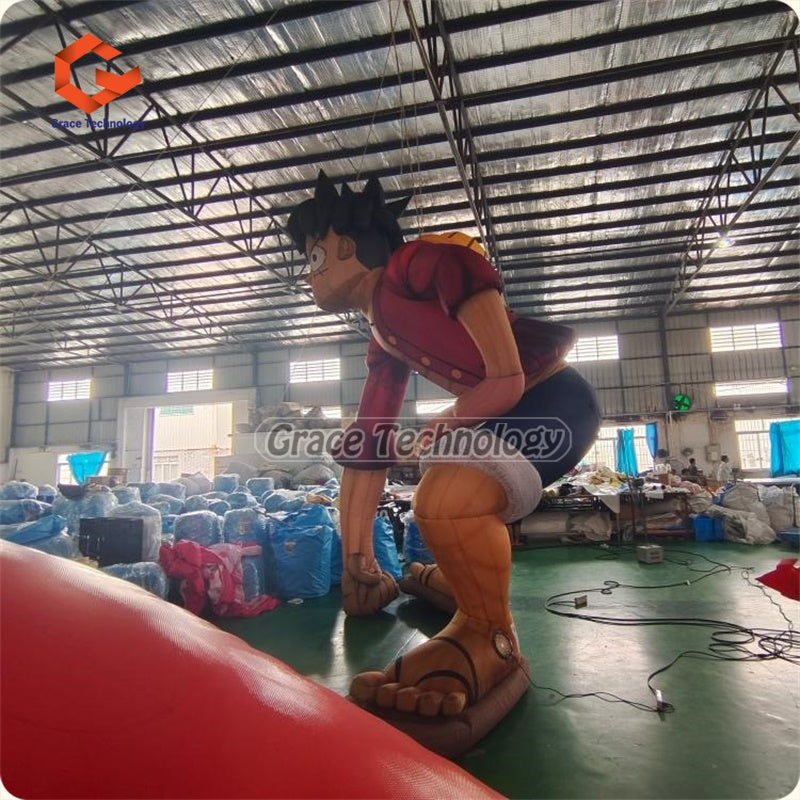 Airblow Japanese Action Anime Character Inflatable Luffy Cartoon Sun God Monkey D Luffy Mascot