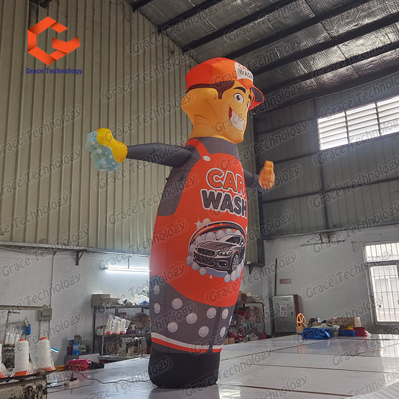 Hot Selling Inflatable Air Dancer Inflatable Custom Holding Hamburger Restaurant OEM Factory Price Air Dancer Inflatable Wave Man