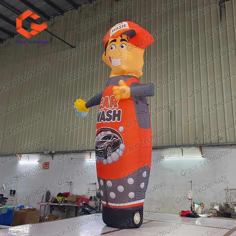 Hot Selling Inflatable Air Dancer Inflatable Custom Holding Hamburger Restaurant OEM Factory Price Air Dancer Inflatable Wave Man