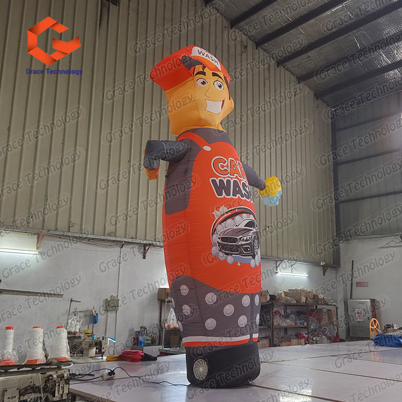 Hot Selling Inflatable Air Dancer Inflatable Custom Holding Hamburger Restaurant OEM Factory Price Air Dancer Inflatable Wave Man