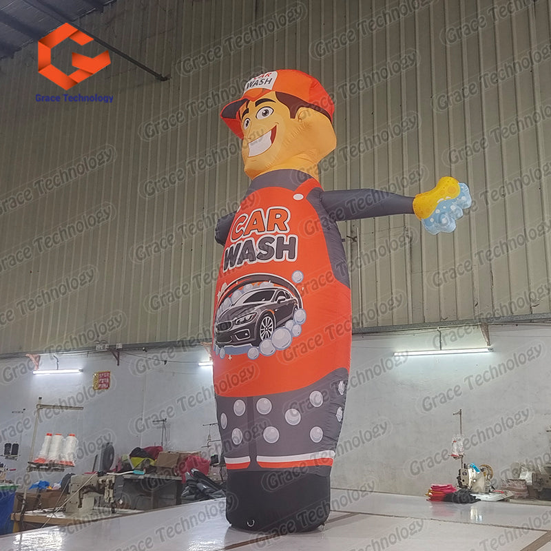 Hot Selling Inflatable Air Dancer Inflatable Custom Holding Hamburger Restaurant OEM Factory Price Air Dancer Inflatable Wave Man