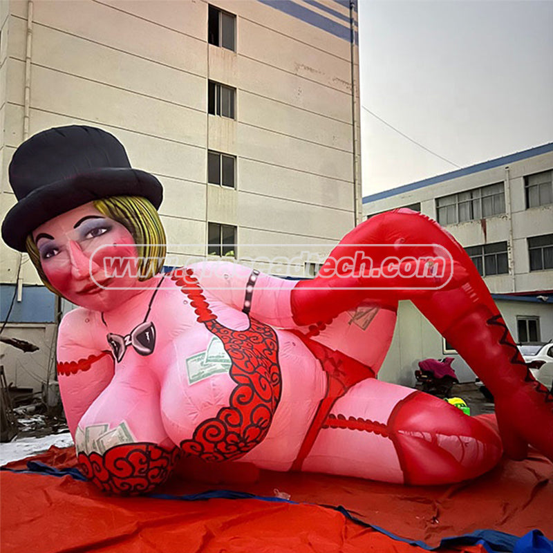 4m long inflatable sexy woman cartoon mascot doll balloon
