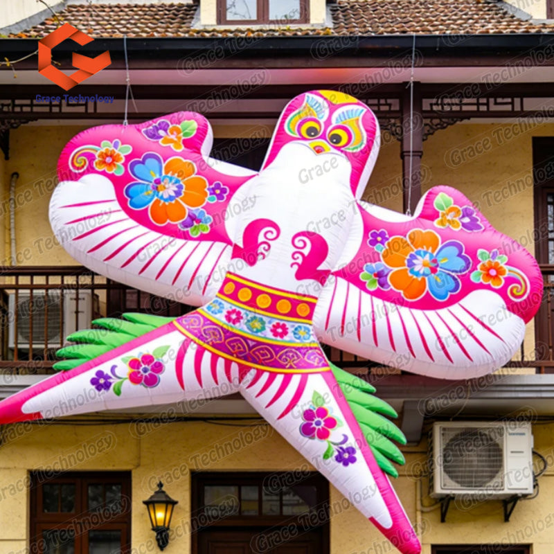 Large Inflatable Cartoon Kite Custom Logo Inflatable Kite Air Model for Outdoor Festival Display