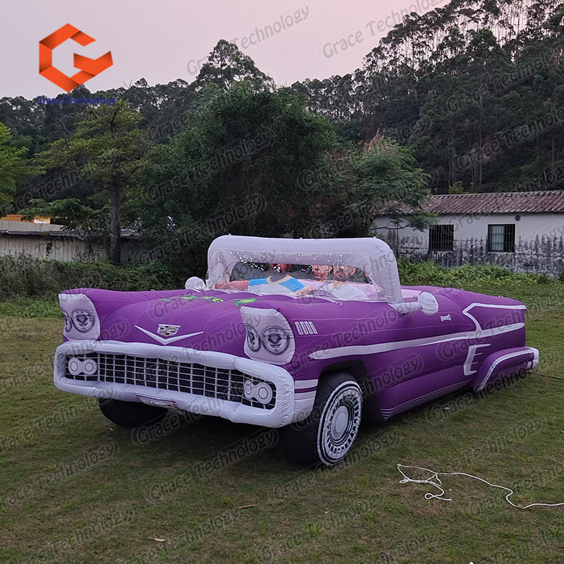 Custom Outdoor Inflatable Open Top Car Giant Inflatable Convertible Car Inflatable Cabriolet Vehicle Themed Prop For Auto Show