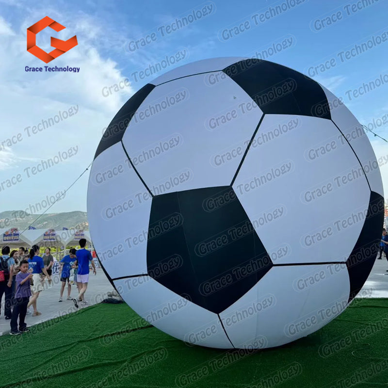 Logo Printed Large Airtight PVC Inflatable Helium Football Models/Huge Inflatable Volleyball Balloon for Advertising