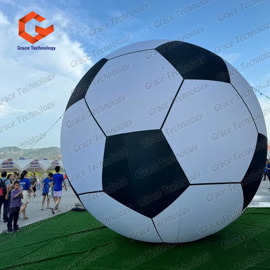 Logo Printed Large Airtight PVC Inflatable Helium Football Models/Huge Inflatable Volleyball Balloon for Advertising