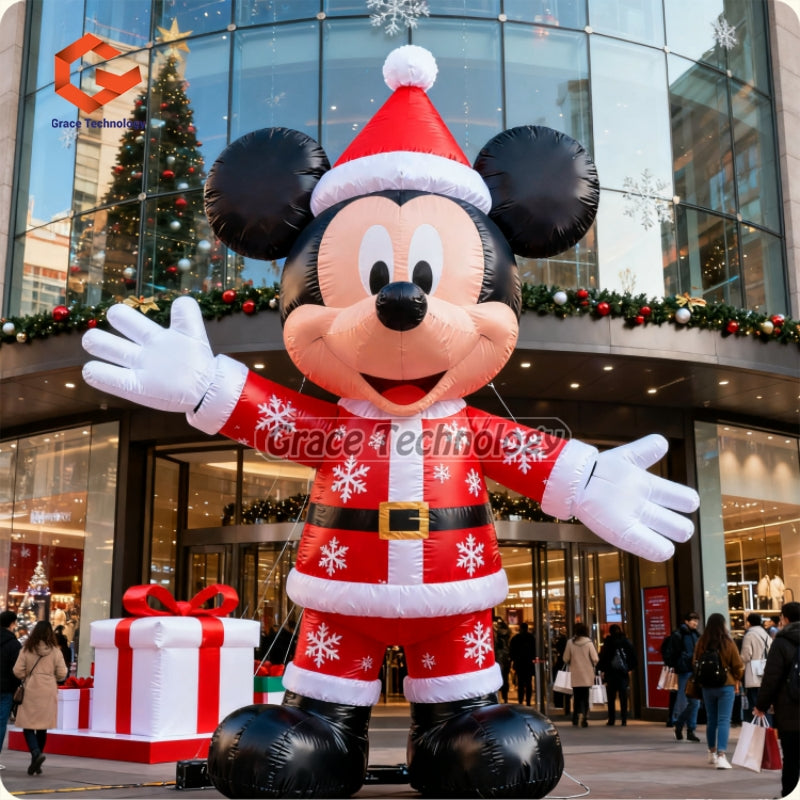 Cute Inflatable Mickey Mouse Giant Inflatable Mascot Animals for Christmas Decorations