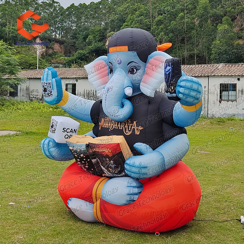 Giant Inflatable Blue Cartoon Character Mascot Activity Decoration Advertising Prop