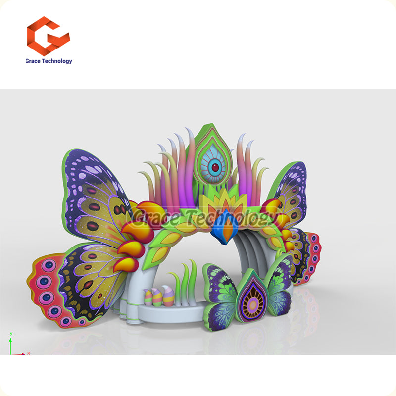 Hot Sale 16m Event Inflatable Concert Stage Dj butterfly Cover Booth Tent