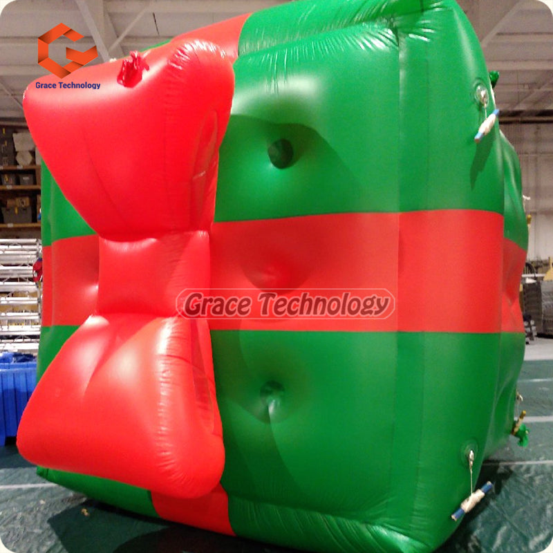 Inflatable Gift Box for Christmas Decorative Inflatable Cube Christmas Gift Inflatable Christmas Decoration